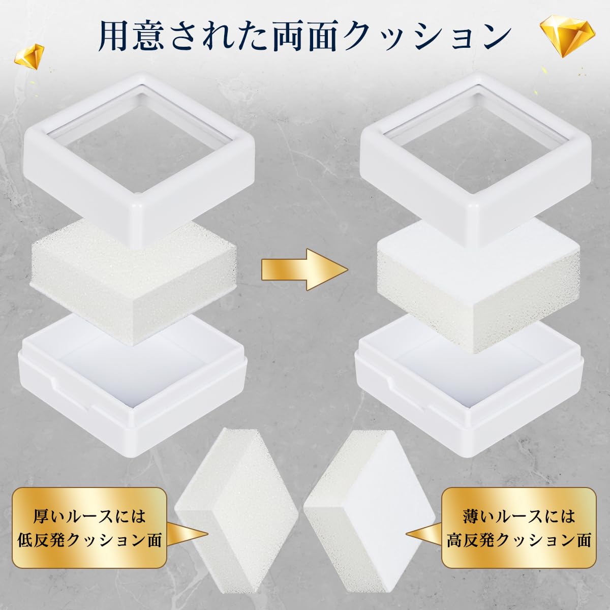 Amazon|【雑誌掲載】SENUN ルースケース 3cm 4cm 白 黒 Amazon|【雑誌掲載】SENUN ルースケース 3cm 4cm 白 黒